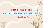 Bài 8.1 trang 62 Toán 8 Kết nối tri thức Tập 2